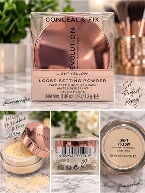 Makeup Revolution Conceal & Fix Loose Setting Powder Light Yellow 13g